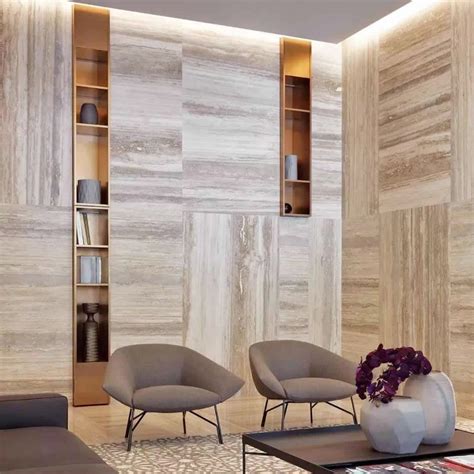 Travertine stone slab - SILVER - CREA STONE - for interior / cladding ...