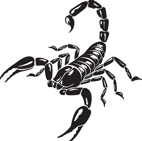 Scorpion Animal Black and White Vector Illustration 12674466 Vector Art at Vecteezy