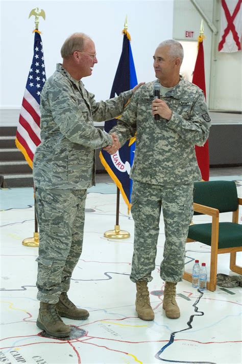 Air Force Gen. Craig R. McKinley visits Camp Bondsteel, Kosovo, to speak to Soldiers deployed there.