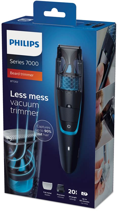 BOX DAMAGED Philips Beardtrimmer 7000 Vacuum Beard Trimmer Cordless ...