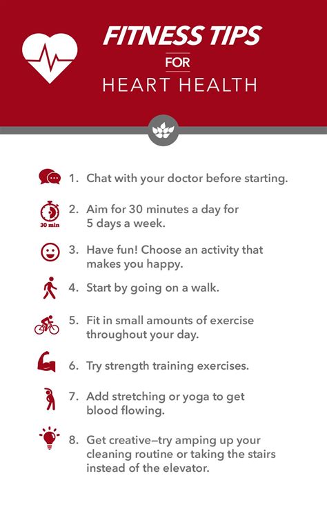 8 Fitness Tips for Heart Health | Heart health activities, Heart health ...