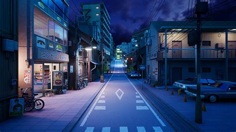 ArtStation, Anime Street Night HD wallpaper | Pxfuel