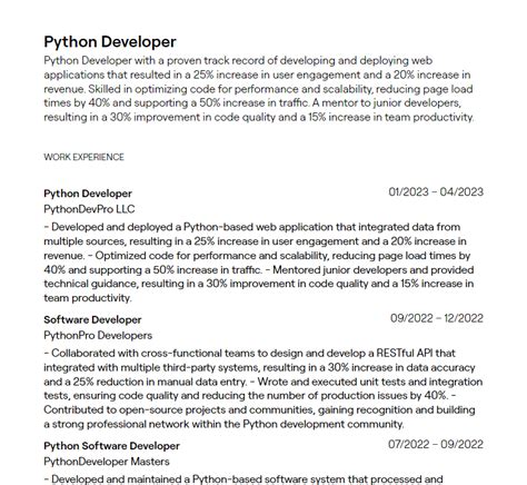 7+ Python Developer Resume Examples [with Guidance]