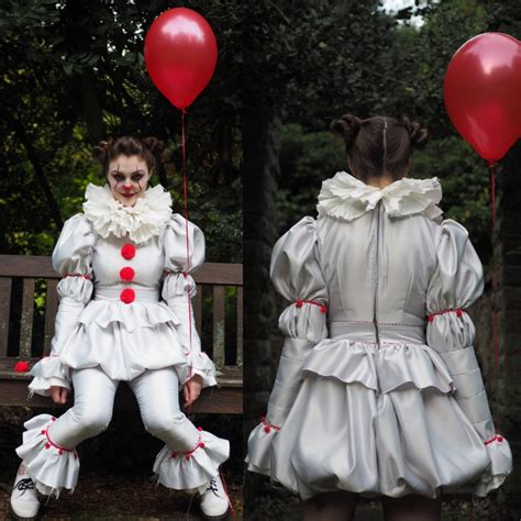 Pennywise Costume dress with pants IT 2017 clown costume