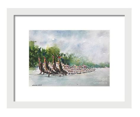 Kerala Landscapes /kerala Onam Festival/ Kerala Boat Race Watercolor ...