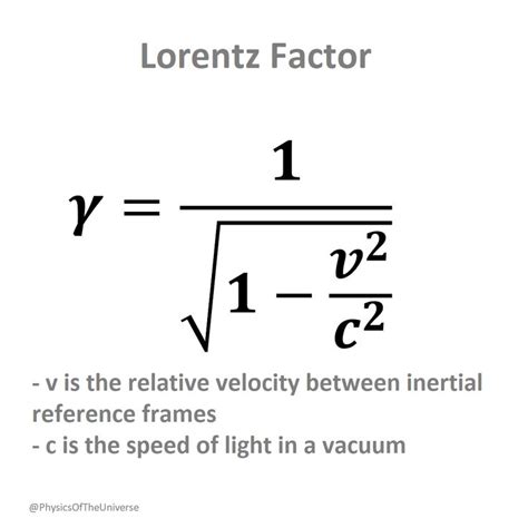 Lorentz factor | Physics and mathematics, Physics, Mathematics