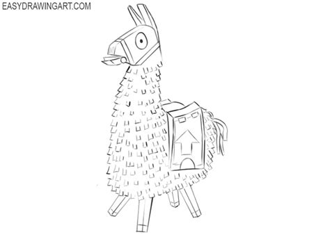 Fortnite Llama Drawing - How To Draw Llama From Fortnite Easy Drawing Art