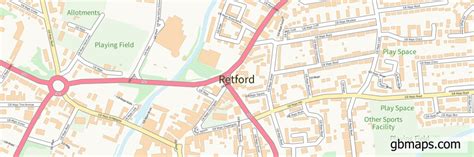 Retford Vector Street Map