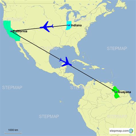 StepMap - Jonestown - Landkarte für USA