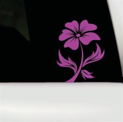 Flower bumper sticker flower vinyl decal flower window | Etsy