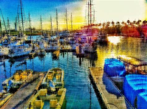 Long Beach Harbor | Painting, Art, Beach