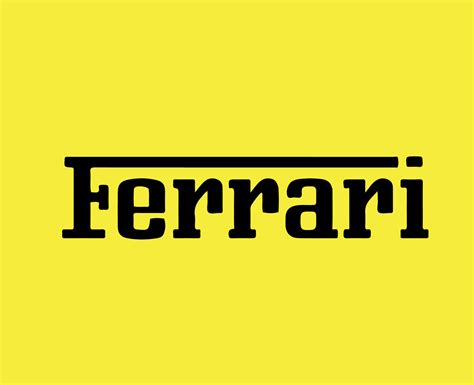 Ferrari Brand Logo Car Symbol Name Black Design Italian Automobile ...