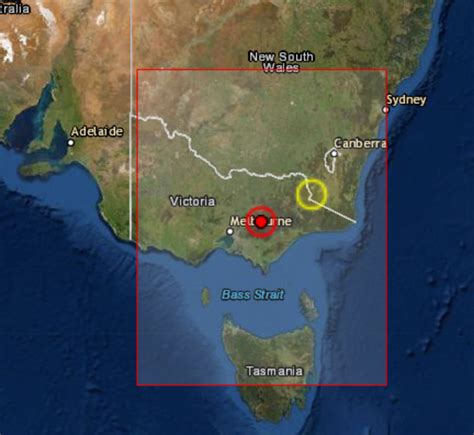 Magnitude 5.6 earthquake near south east coast of Australia