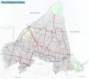 Peta Kabupaten Sleman Yogyakarta Terbaru Gambar HD Lengkap