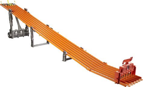 Buy Hot Wheels Toy Car Track Set Super 6-Lane Raceway, 8Ft Track That Rolls Up for Storage, 6 1: ...