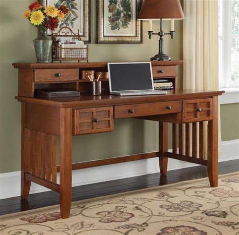 Executive Desk with Hutch (Cottage Oak) - Contemporary - Desks And Hutches - by ShopLadder