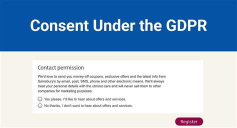 Consent Under the GDPR - TermsFeed