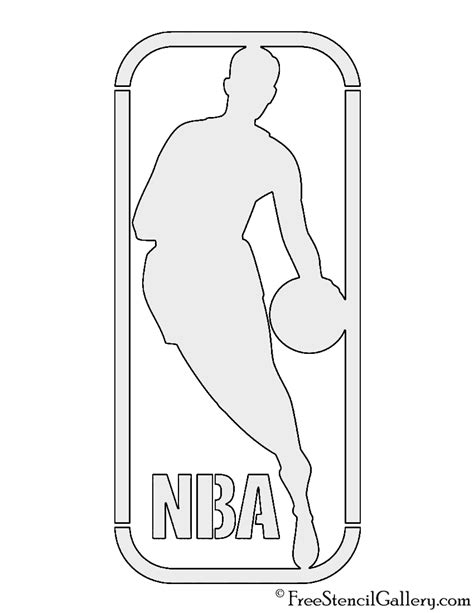 NBA logo stencil | Free Stencil Gallery