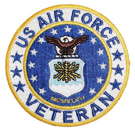 Patriotic US Air Force Veteran Embroidered Biker Patch – Quality Biker Patches