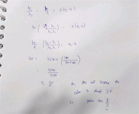 In a photoelectric experiment the stopping potential for the incident ...