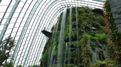 Cloud Forest waterfall, Gardens by the Bay, Singapore - YouTube