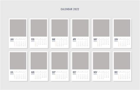 Beauiful and minimalist calendar template 5293925 Vector Art at Vecteezy