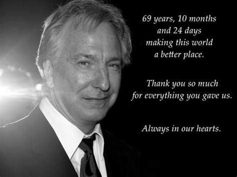 Alan Rickman Tribute - In Loving Memory | Alan rickman, Alan rickman ...