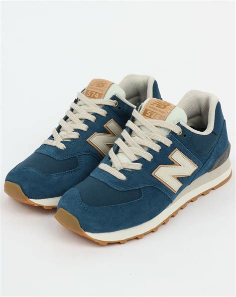 New Balance 574 Trainers North Sea/Moonbeam,running,shoes,suede,leather