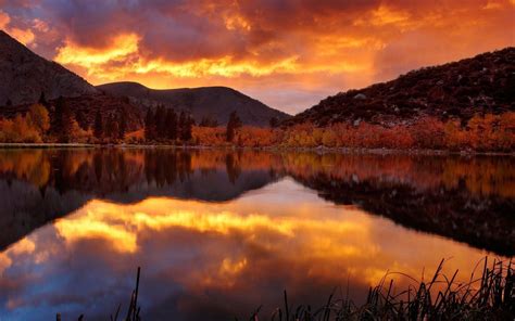 Autumn Sunset Over Lake Wallpapers - Wallpaper Cave