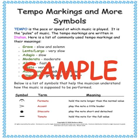 DIGITAL Music Theory Lesson 45: Tempo Markings and More Symbols - Self ...