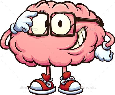 Nerdy Brain | Cartoon brain, Character design, Brain drawing