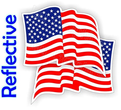 REFLECTIVE American Flag Hard Hat Stickers | Flags Decals Helmet ...