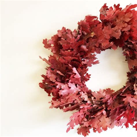 Red Oak Leaf Wreath Red Oak Leaf, Oak Leaves, Indoor Wreath, Outdoor Wreaths, The Door Is Open ...