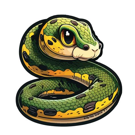 cute anaconda cartoon style 20901577 Vector Art at Vecteezy