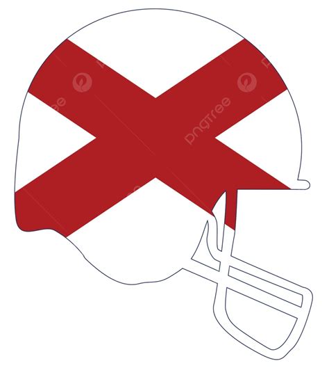 Alabama State Flag Football Helmet Drawing Art Illustration Vector ...