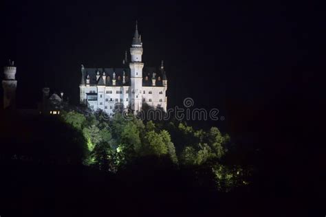 Castle Neuschwanstein at Night Editorial Stock Photo - Image of fairytale, luis: 59844508