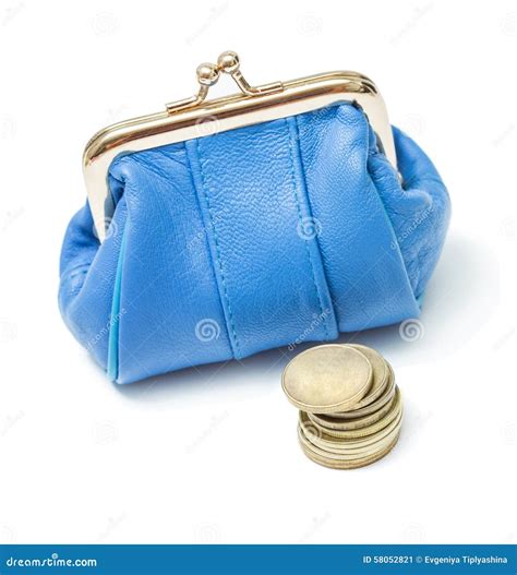 Wallet with coins stock image. Image of earnings, purse - 58052821