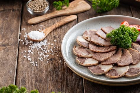 Premium Photo | Kazakh national horse meat sausage on a plate