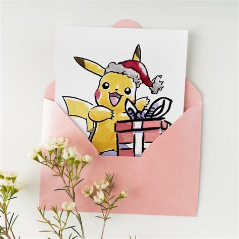 Pokemon Pikachu Christmas Card i Got Chu Something - Etsy Canada