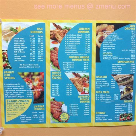 Online Menu of Sharks Fish & Chicken Restaurant, Trotwood, Ohio, 45426 - Zmenu