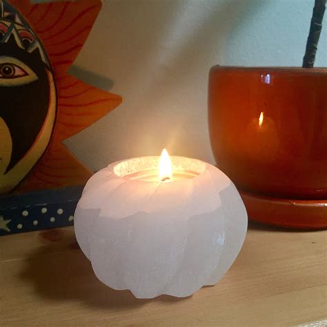 Selenite Swirl Candle Holder - Sparkle Rock Pop