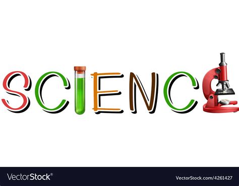 Letters forming the word science Royalty Free Vector Image