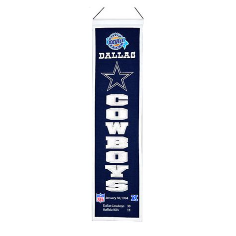 Dallas Cowboys Super Bowl XXVIII Heritage Banner | Banners ...