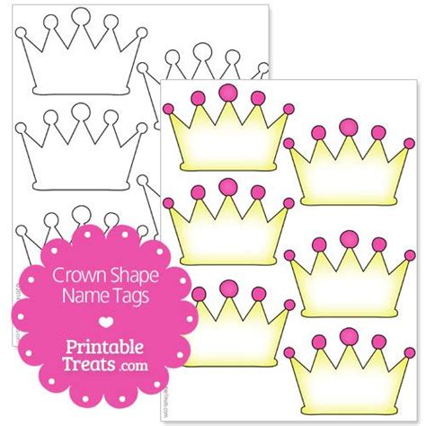 Free Printable Crown Name Tags | Free printable gift tags, Birthday ...