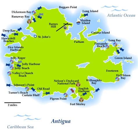 Antigua Map - ToursMaps.com