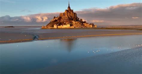 Aerial view of Mont Saint Michel in Normandy, France., Stock Video ...