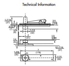 Rixson Model 370 Center Hung Pivot Set