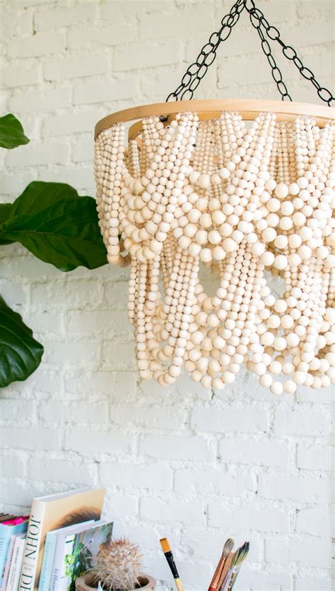 Diy Wooden Bead Chandelier