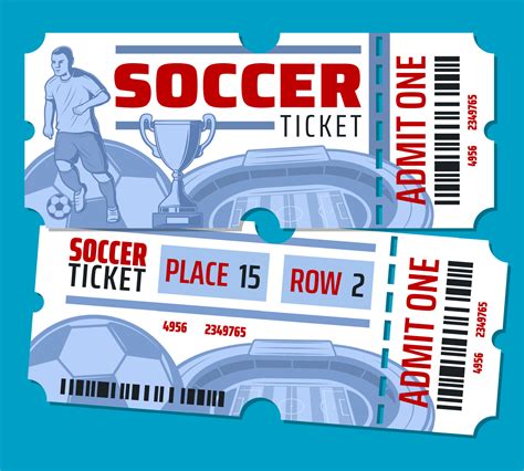 Vector football soccer championship tickets 16166675 Vector Art at Vecteezy