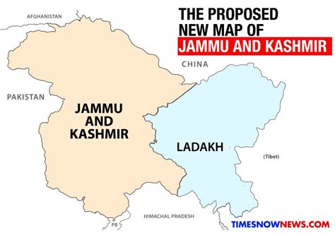 Jammu Kashmir Map: Govt proposes to reorganise state of Jammu and ...